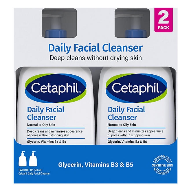 Cetaphil Daily Facial Cleanser, 20 fl. oz., 2 pk. - Image 2