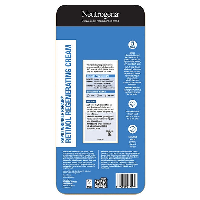Neutrogena Rapid Wrinkle Repair Retinol Regenerating Cream, 1.7 oz., 2 pk. - Image 3