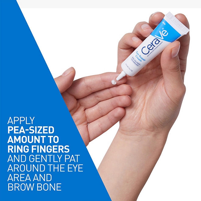 CeraVe Eye Repair Cream for Dark Circles & Puffiness, .5 oz., 2 pk. - Image 8