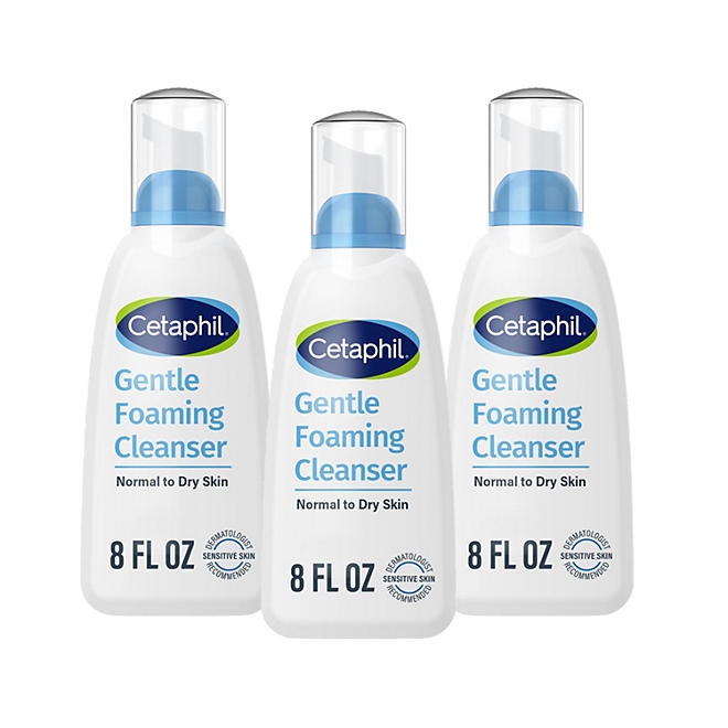 Cetaphil Gentle Foaming Cleanser, 8 fl. oz., 3 pk. - Image 2