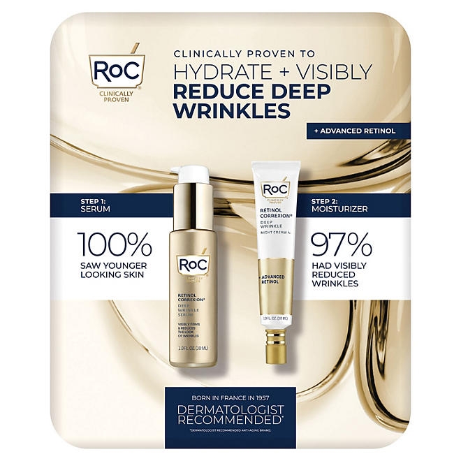 RoC Retinol Deep Wrinkle Serum & Night Cream Kit - Image 2