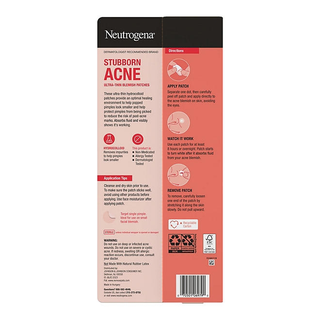 Neutrogena Stubborn Acne Blemish Patches, 24 ct., 3 pk. - Image 3