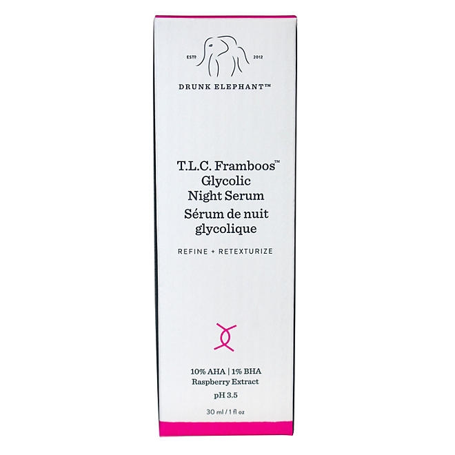 Drunk Elephant T.L.C. Framboos Glycolic Night Serum, 1 fl. oz. - Image 4