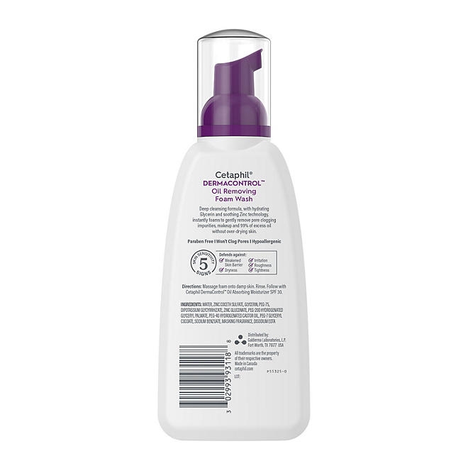 Cetaphil Oil Removing Foam Wash, 8 fl. oz., 3 pk. - Image 3