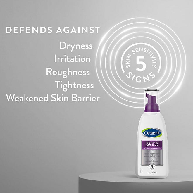 Cetaphil Oil Removing Foam Wash, 8 fl. oz., 3 pk. - Image 7