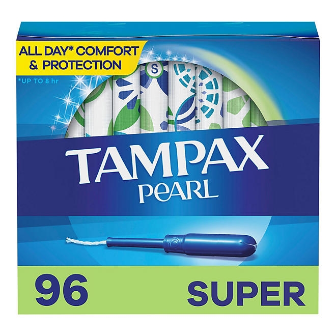 Tampax Pearl Super Tampons, Unscented, 96 ct. - Image 2
