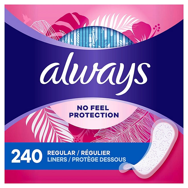 Always Daily Thin Liners, Unscented, Regular, 240 ct. - Image 2