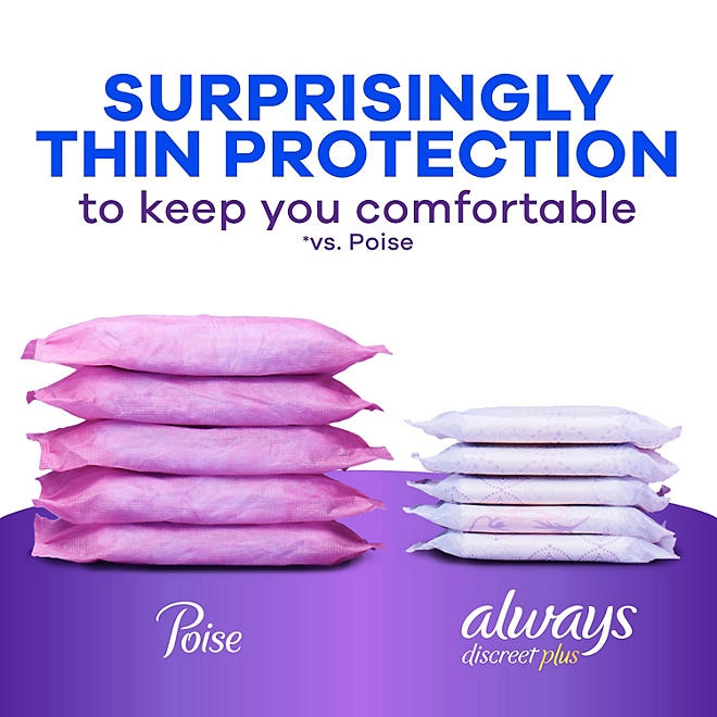 Always Discreet plus Incontinence Pads for Women, Moderate, 153 ct. - Image 7