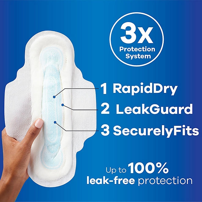 Always Maxi Long Super Pads, Unscented, Size 2, 90 ct. - Image 4