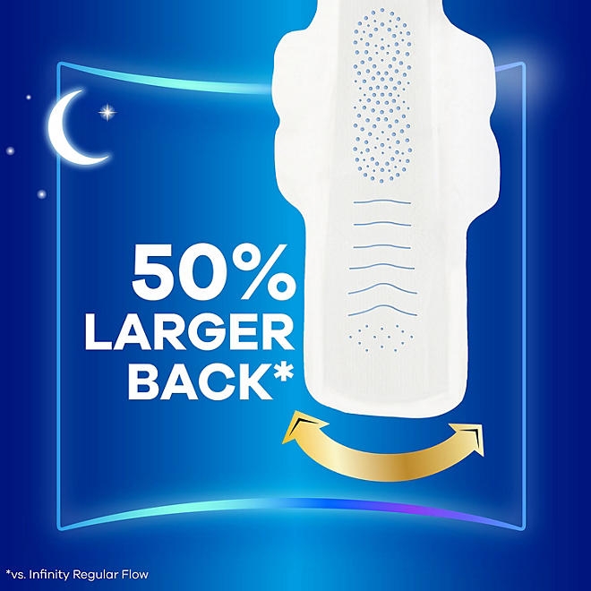 Always Infinity FlexFoam Overnight Pads with Wings, Unscented - Size 4, 64 ct. - Image 6