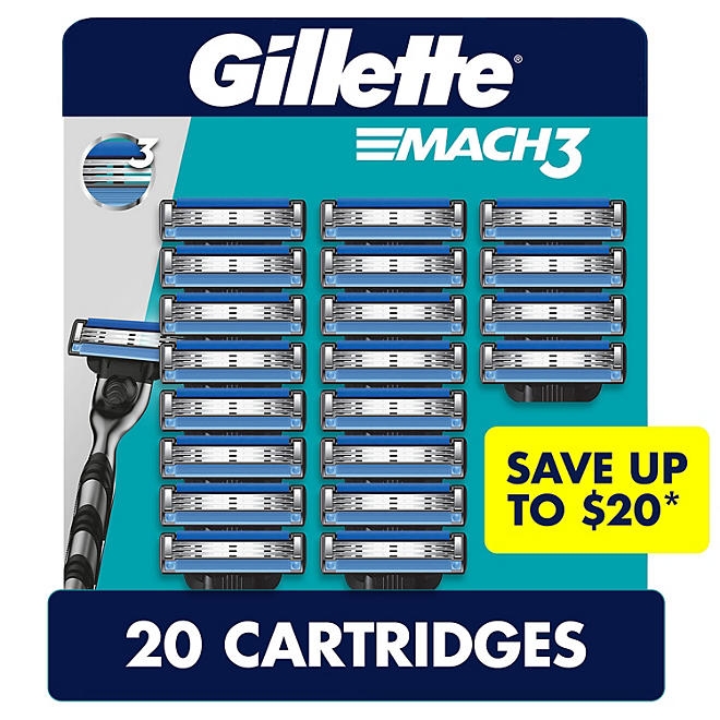 Gillette Mach3 Men's Razor Cartridges, 20 ct. - Image 2