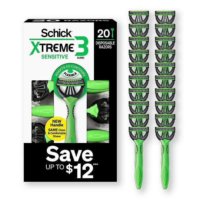 Schick Xtreme3 Sensitive Disposable Razors for Men, 20 ct. - Image 2