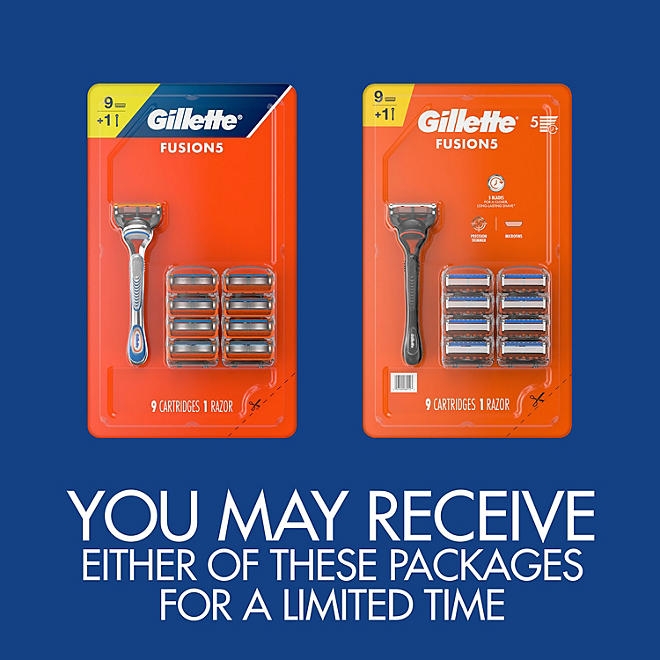Gillette Fusion5 Men's Razor Handle + 9 Cartridges - Image 3