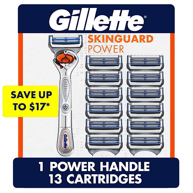 Gillette SkinGuard Power Men's Razor Handle + 13 Cartridges - Image 2