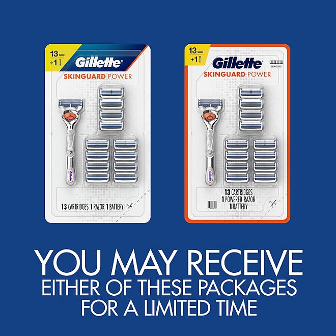 Gillette SkinGuard Power Men's Razor Handle + 13 Cartridges - Image 4