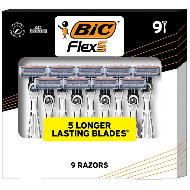 BIC Flex 5 Titanium-Coated Disposable Razor, 5 Blades, 9 ct. - Image 2