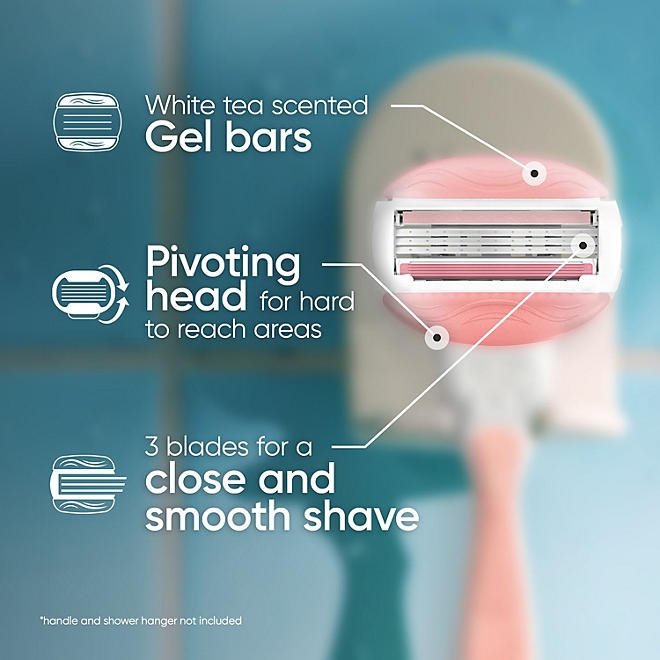 Venus Comfortglide Women's Razor Handle + 12 Cartridges, White Tea - Image 3