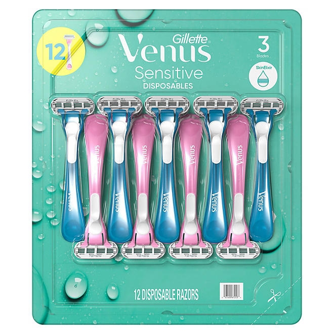 Venus Sensitive Disposable Razors for Women, 12 ct. - Image 8
