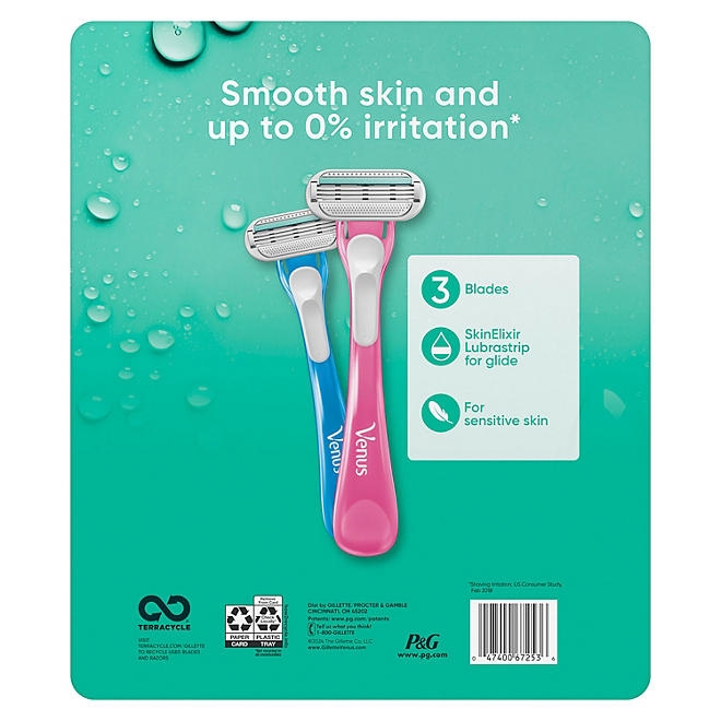 Venus Sensitive Disposable Razors for Women, 12 ct. - Image 9