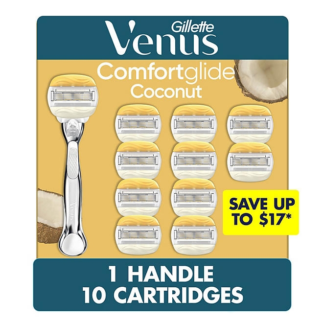 Venus Comfortglide Women's Razor, 5 Blade, Handle + 10 Cartridges - Image 2