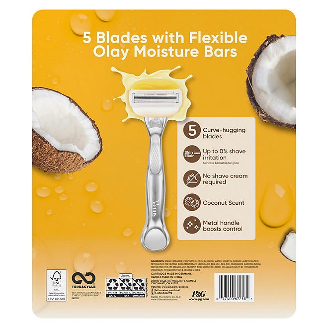 Venus Comfortglide Women's Razor, 5 Blade, Handle + 10 Cartridges - Image 11