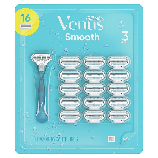 Venus Original Smooth Women's Razor, 3 Blade, Handle + 16 Cartridges - Image 8