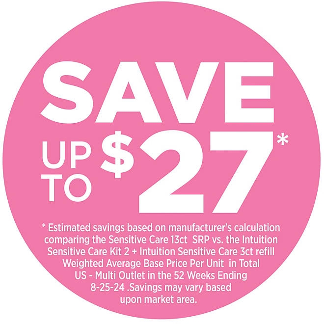 Schick Intuition Sensitive Razor, Handle + 13 Refills - Image 9