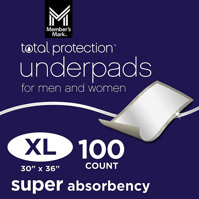 Member's Mark Total Protection Underpads Extra-Large, 30" x 36" 100 ct. - Image 2