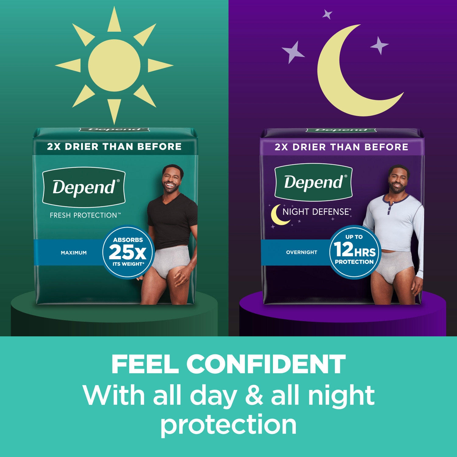 Depend Night Defense Adult Incontinence Underwear for Men - Choose Your Size - Image 6