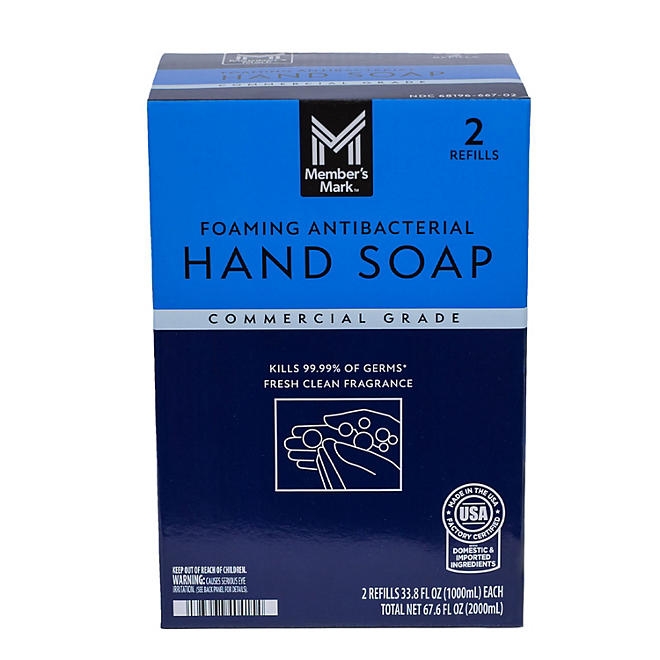 Member's Mark Antibacterial Foaming Hand Soap, 67.6 fl. oz., 2 refills - Image 2