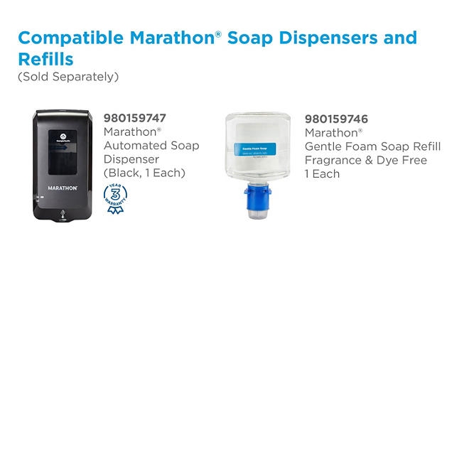 Marathon Gentle Foam Hand Soap Refill, Fragrance-Free (1,000 ml) - Image 6