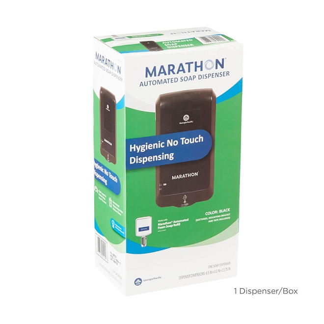 Marathon Automated Soap Dispenser, Black, 6.5&rdquoW x 4&rdquoD x 11.7&rdquoH - Image 7