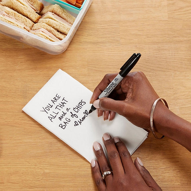 Sharpie Permanent Marker, Fine Tip, Black, 24 Count - Image 5