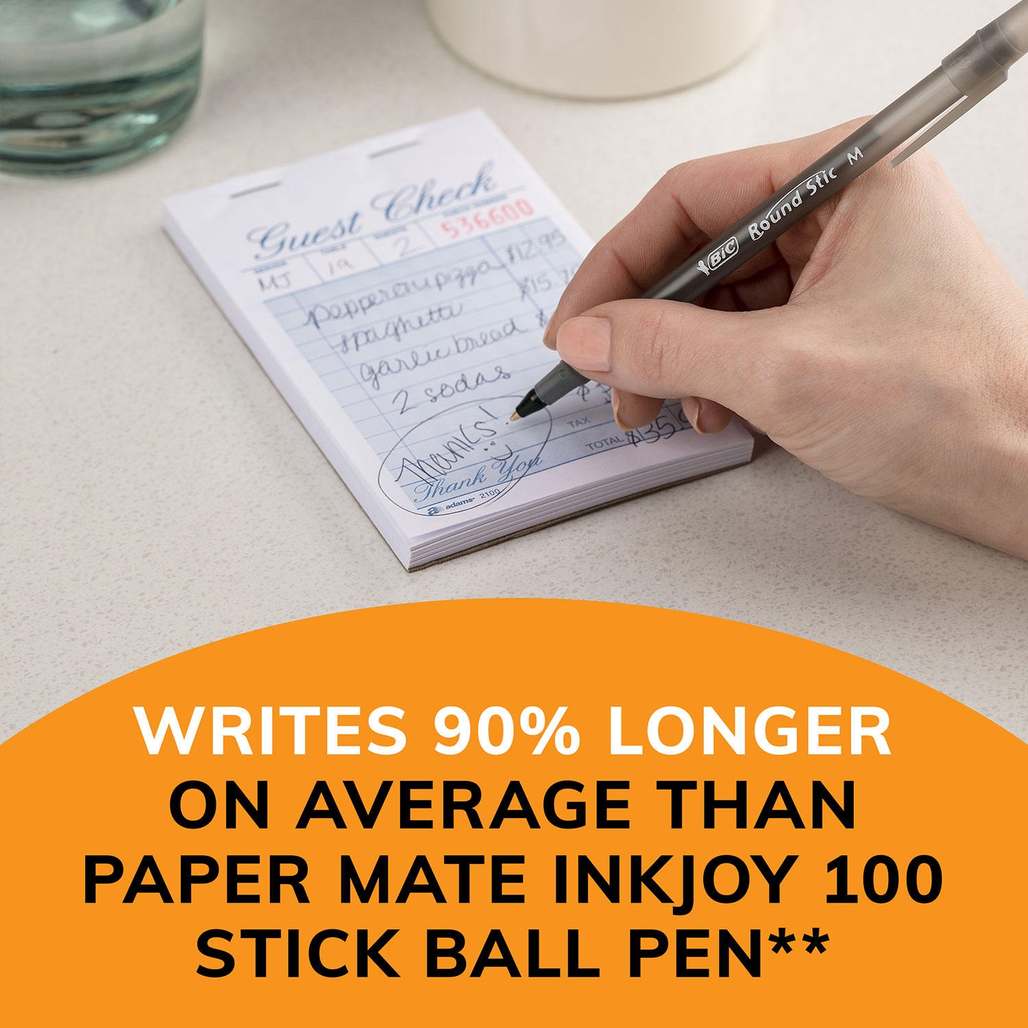 BIC Round Stic Xtra Life, Medium Point, 96 ct., Black - Image 6