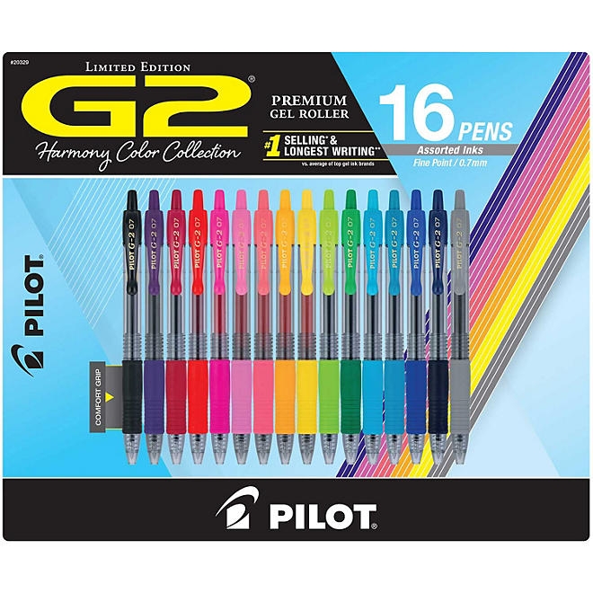 G2 Premium Gel Roller Assorted Ink 16pk Fine Point - Image 2