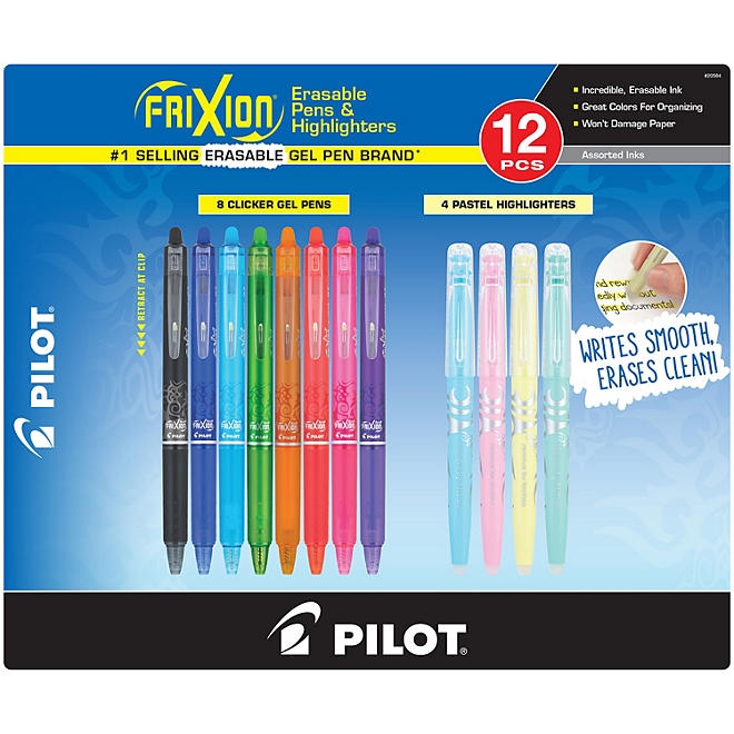 Pilot, FriXion Assorted Gel and Highlighters 12 Pack - Image 2