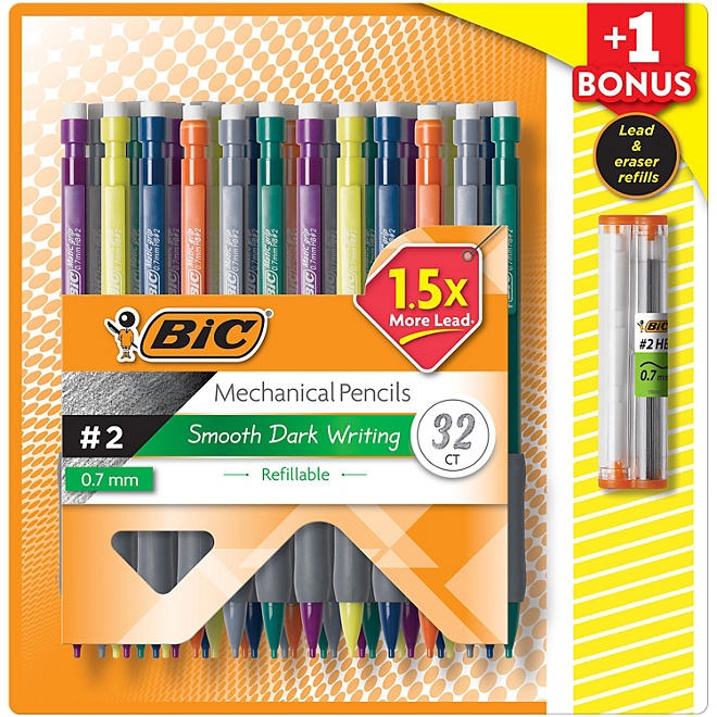 BIC Matic Grip Mechanical Pencil, HB 2, 0.7mm, 32 Pencils - Image 2