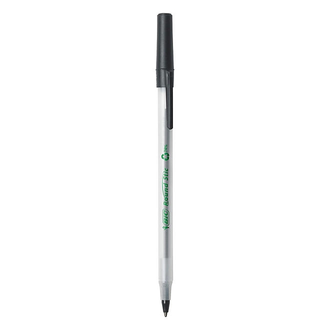 BIC Ecolutions Round Stic Ballpoint Pen, 1mm, Medium, Black Ink, 50ct. - Image 3