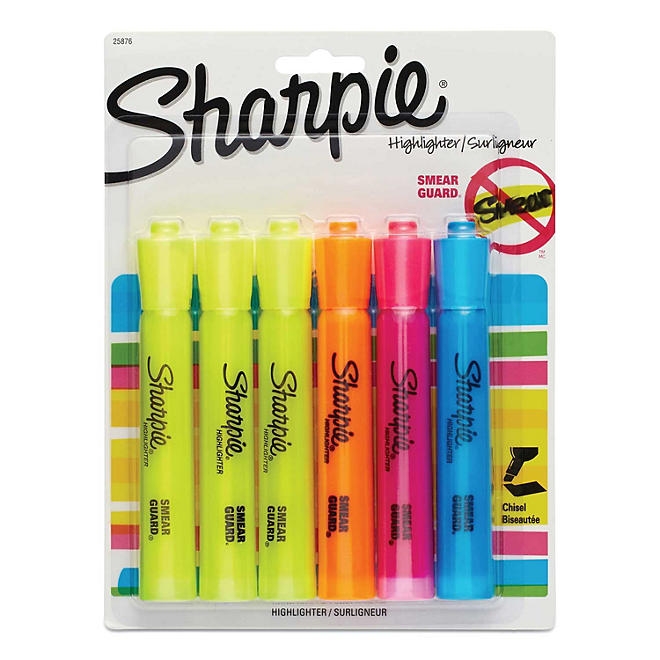 Sharpie Accent - Accent Tank Style Highlighter, Chisel Tip, Assorted Colors - 6 ct. - Image 2