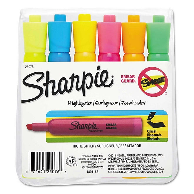 Sharpie Accent - Accent Tank Style Highlighter, Chisel Tip, Assorted Colors - 6 ct. - Image 4