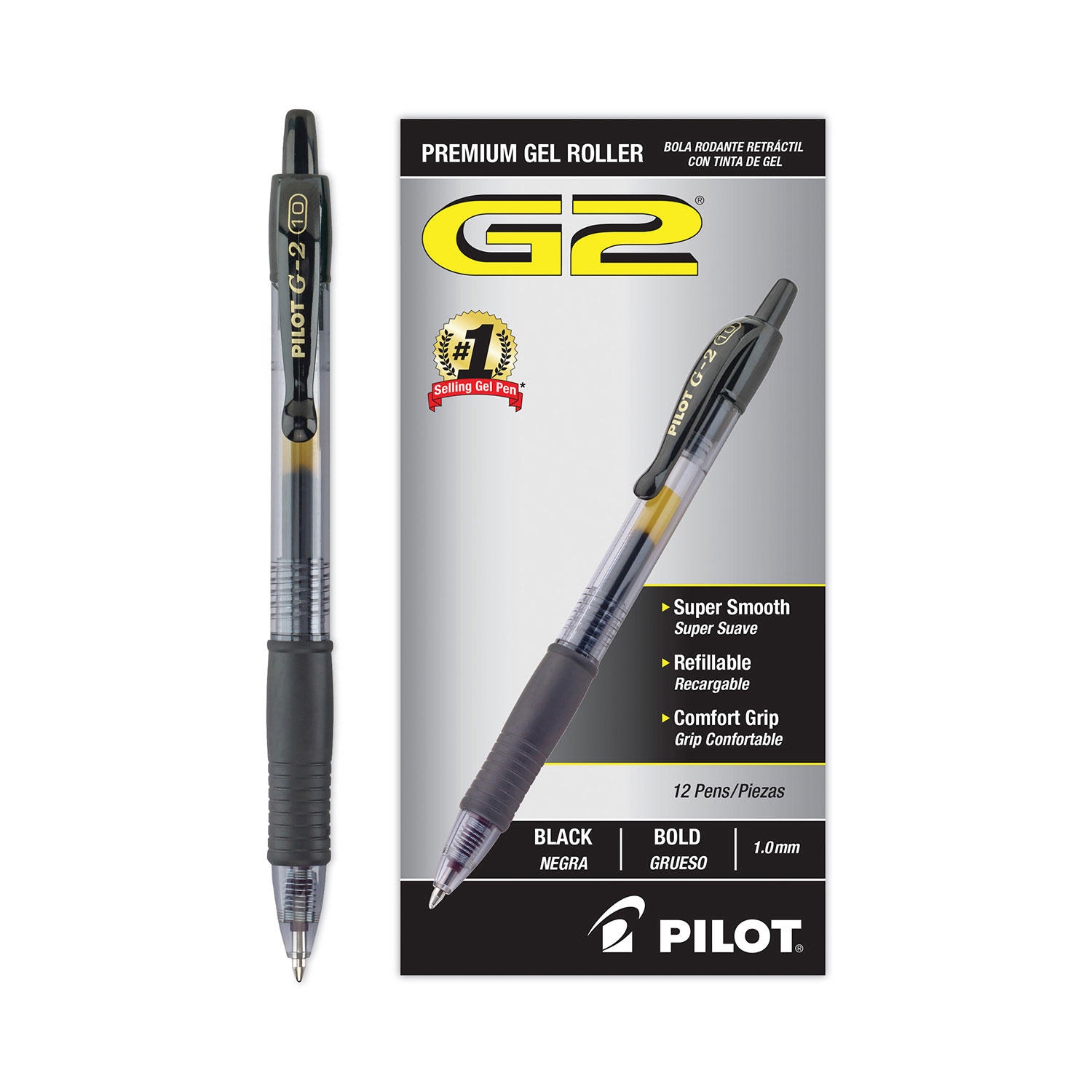 Pilot G2 Retractable Premium Gel Ink Pens, Select Color Bold, 12 ct. - Image 3