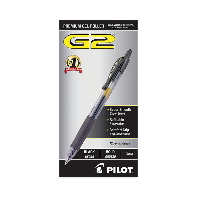 Pilot G2 Retractable Premium Gel Ink Pens, Select Color Bold, 12 ct. - Image 9