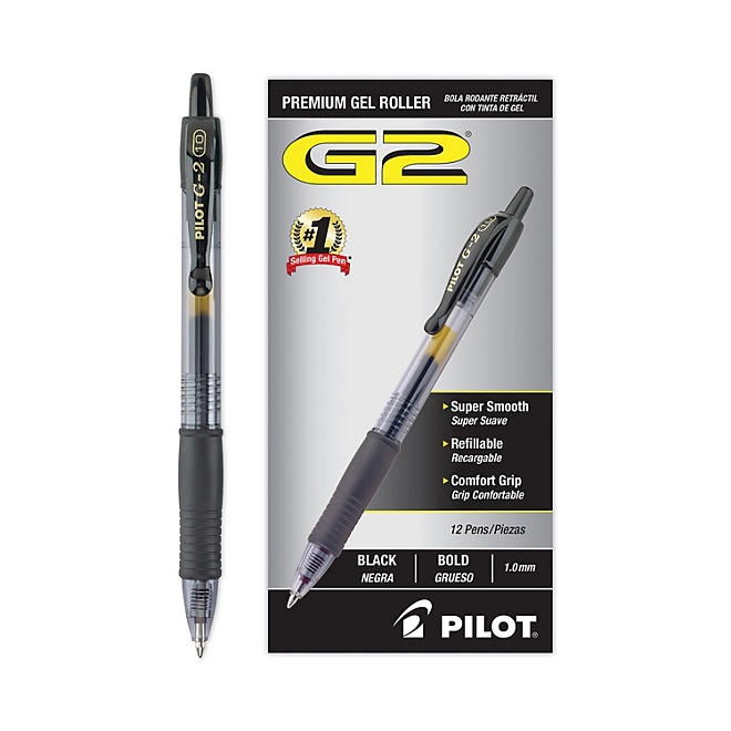Pilot G2 Retractable Premium Gel Ink Pens, Select Color Bold, 12 ct. - Image 10