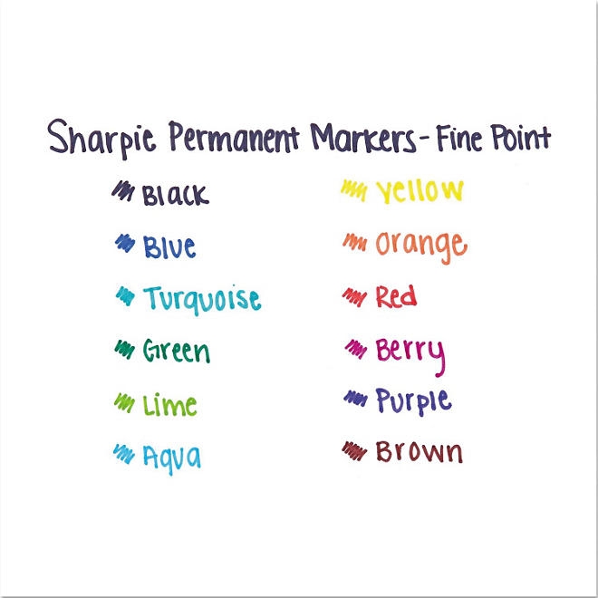 Sharpie Permanent Marker - Fine Point - Select Color - 12 ct. - Image 6