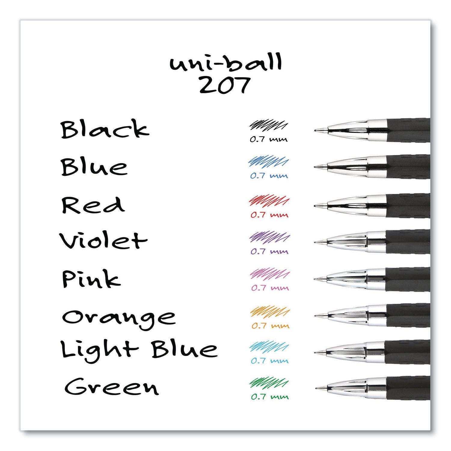 uni-ball 207 Signo Roller Ball Gel Pens, Select Color Medium, 12 ct. - Image 4