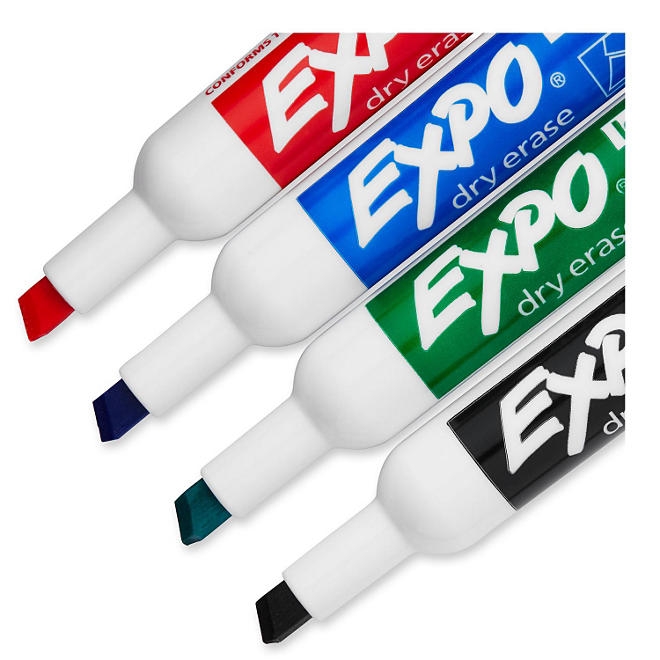 Expo - Low Odor Dry Erase Marker Starter Set, Assorted - 4 per Pack - Image 4