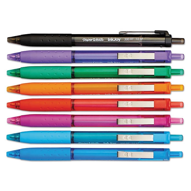 Paper Mate - InkJoy 300RT Ballpoint Pen, Assorted Ink, Medium - 8 Pens - Image 4