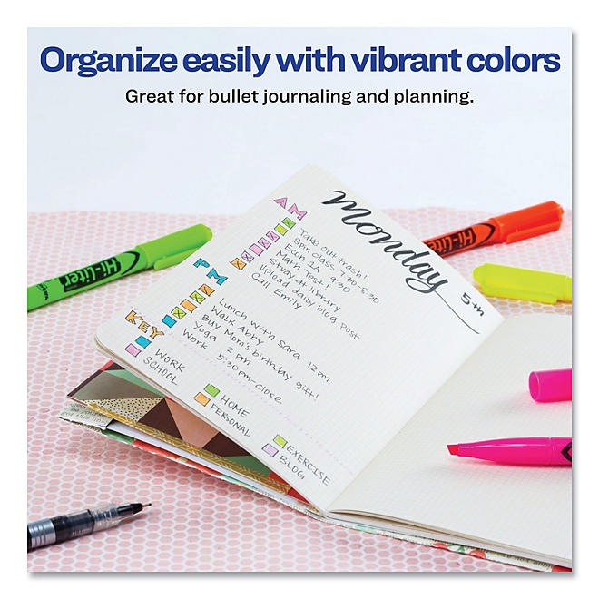 Avery HI-LITER Pen-Style Highlighters, Chisel Tip, Fluorescent Yellow, Dozen - Image 6