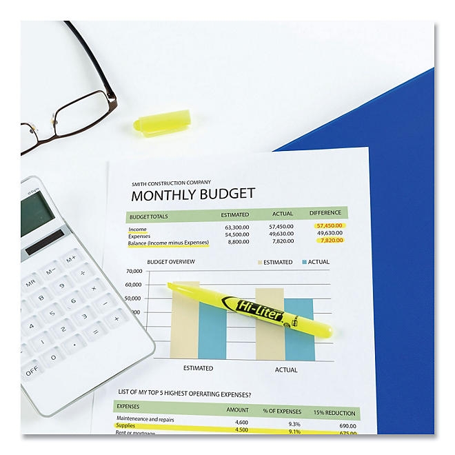 Avery HI-LITER Pen-Style Highlighters, Chisel Tip, Fluorescent Yellow, Dozen - Image 8