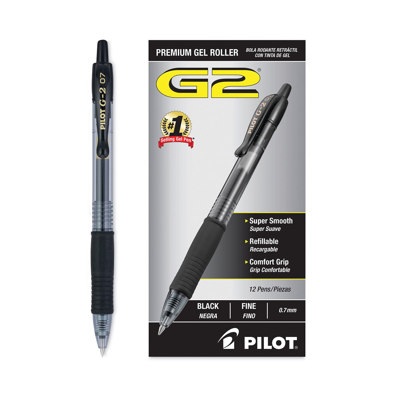 Pilot - G2 Gel Roller Ball, Retractable, Fine, Various Colors - 12 Pens - Image 4